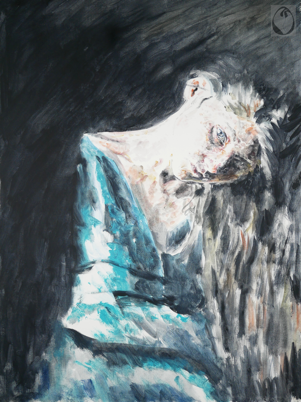 oil on paper - olio su carta di Piro